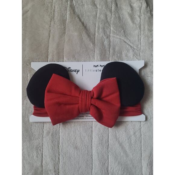 Disney Little Sleepies Minnie Mouse Ears Headband Red Bow | New Baby Accessory - Picture 1 of 2